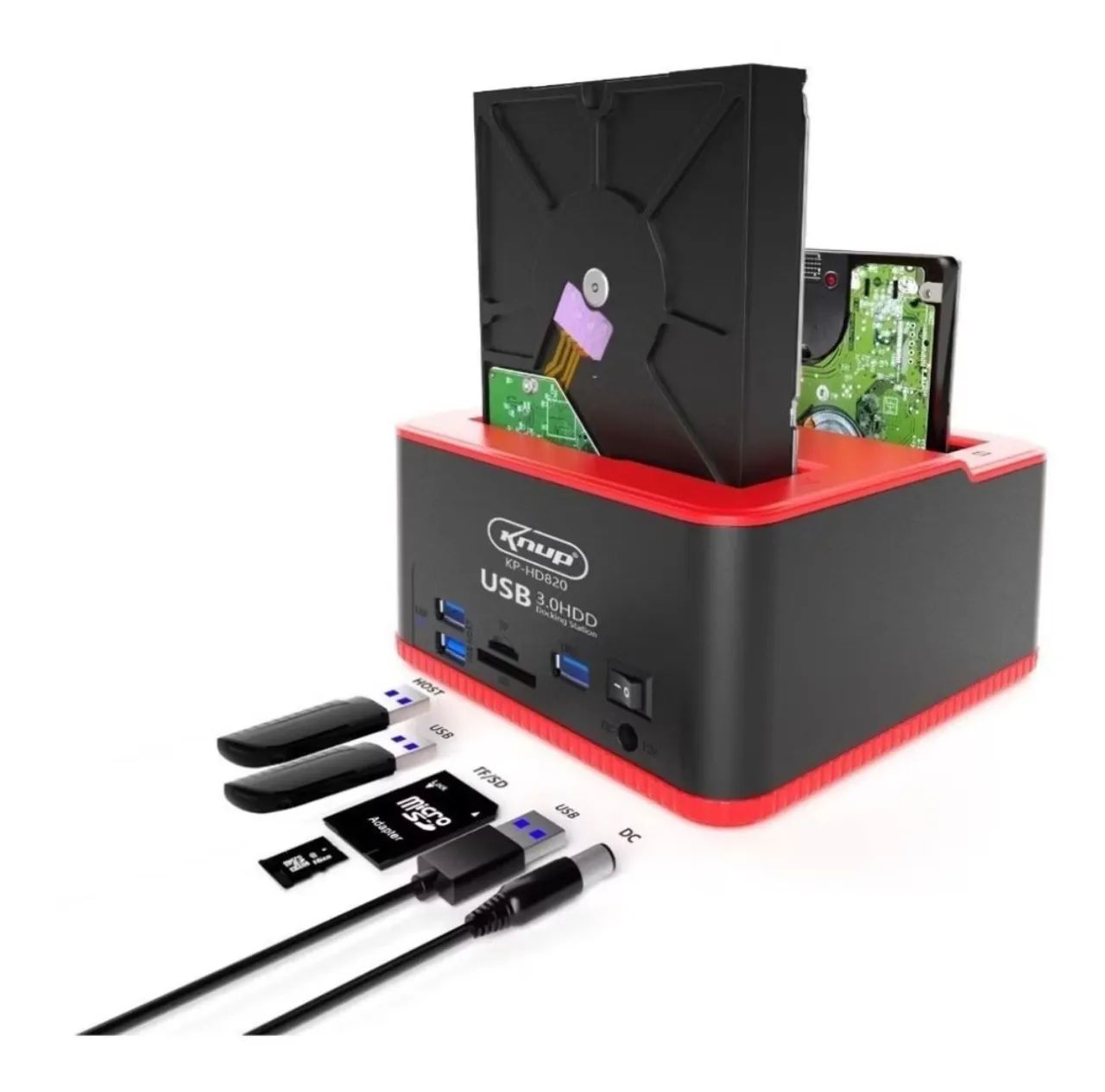 Dock station USB 3.0 HD SSD cartão de memória - Foto 3