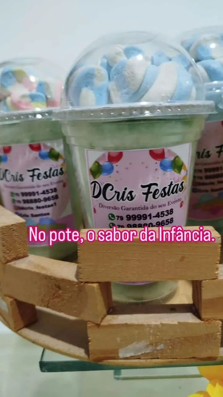 Algodão Doce no Pote 