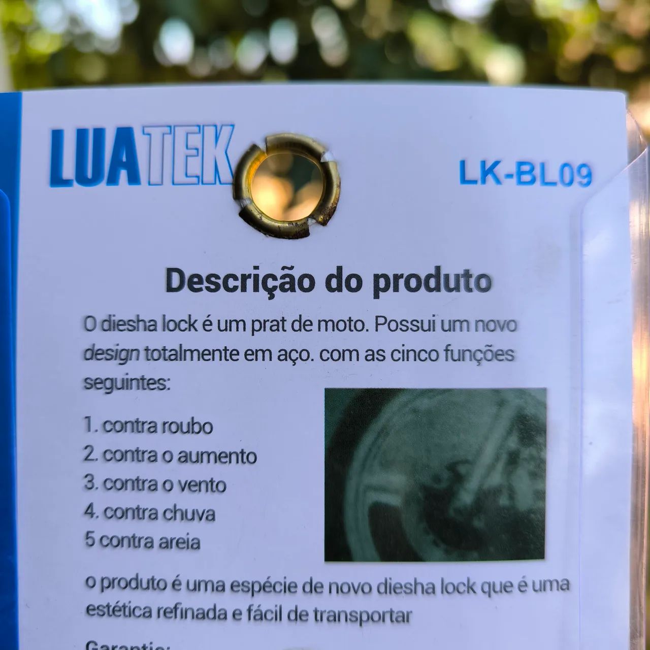 Cadeado para Moto Luatek LK-BL09 - Foto 2