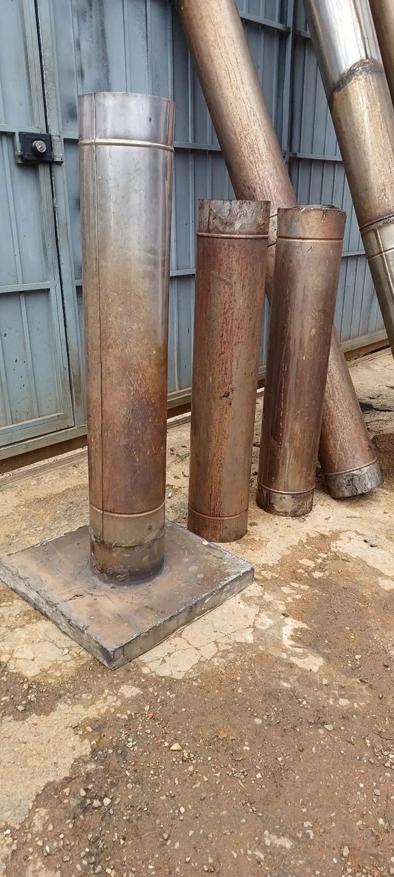 DUTOS INOX PARA LAREIRAS FORNOS CHURRASQUEIRA ETC.... R$150,00 O METRO  - Foto 4