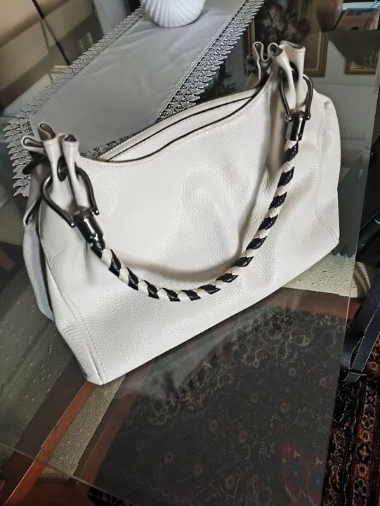 Bolsa Corello cor White Off couro