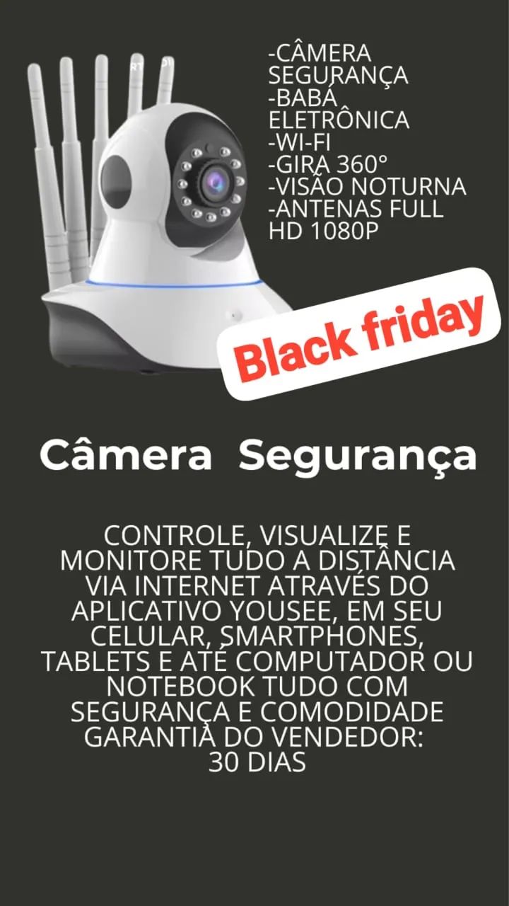 Câmera seguranca Wifi babá eletrônica 