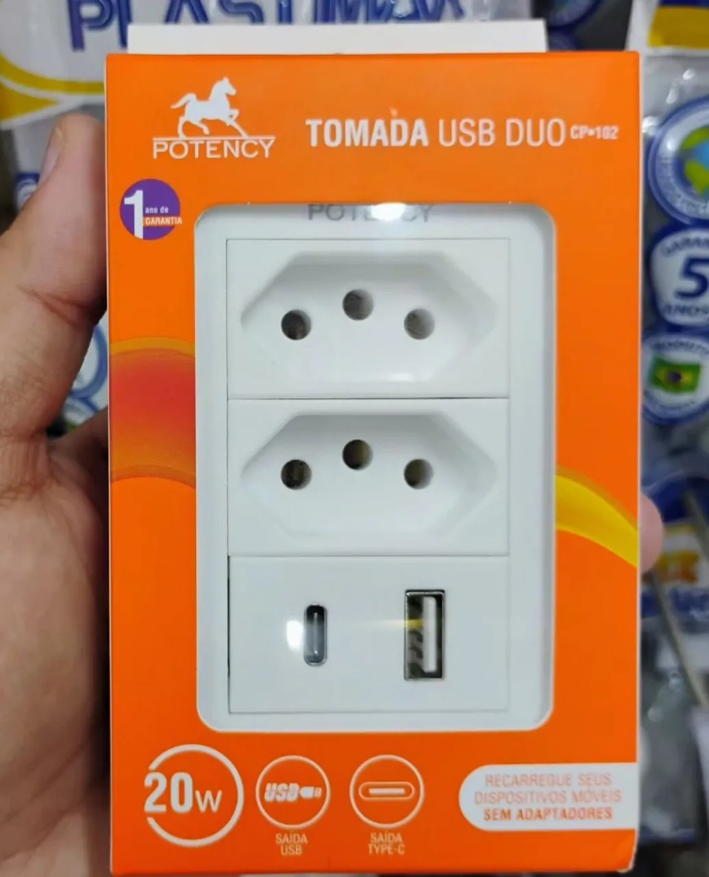 Tomada USB Duo 20W Potency