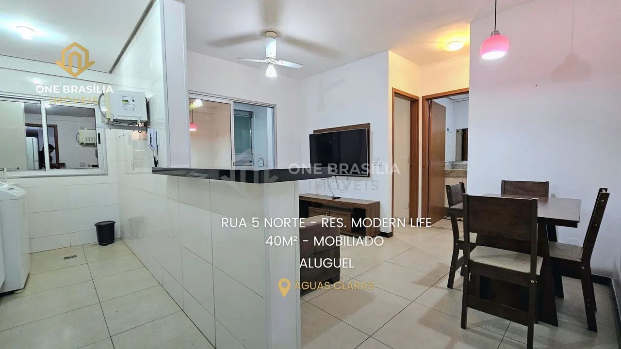 RUA 05 NORTE - ÁGUAS CLARAS - 1 QUARTO - MOBILIADO - Foto 5