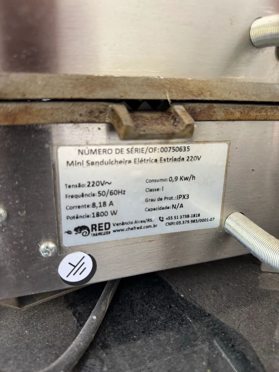 SANDUICHEIRA PRENSA ESTRIADA 35CM 220V - Foto 3
