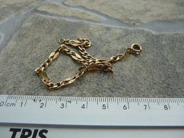 Pulseira masculina 5mm banhada a ouro 18k - Foto 3