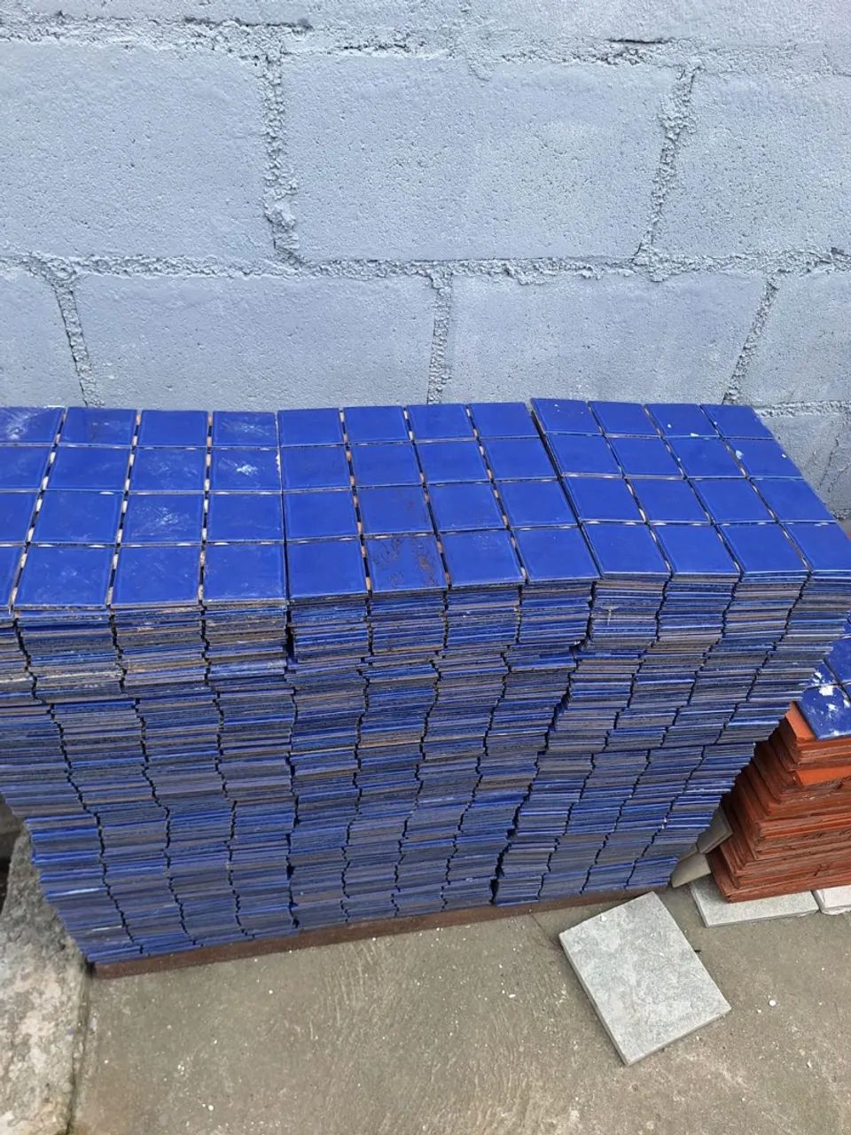 Azulejo azuis 7,5cm x 7,5cm  - Novo