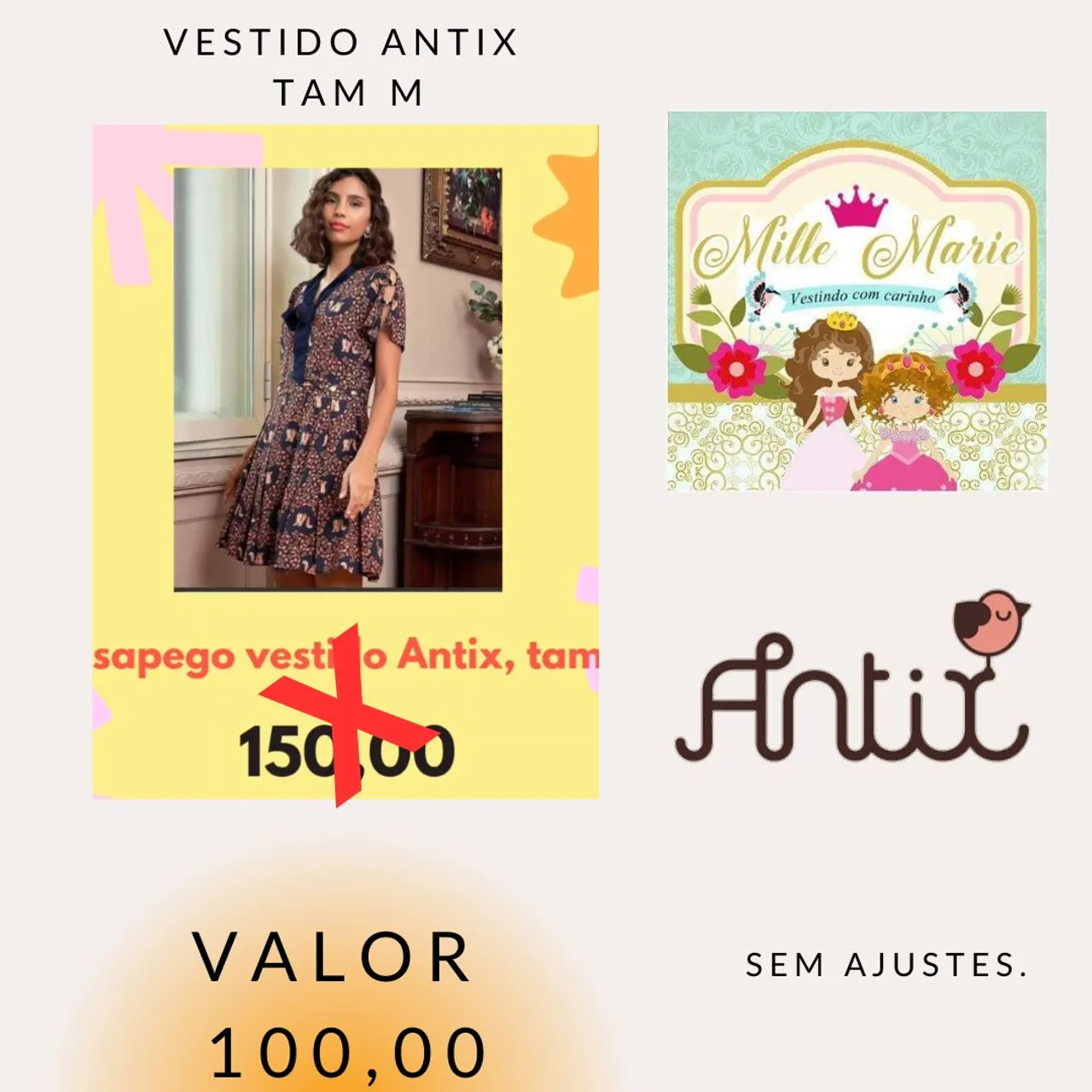 Vestido Antix Tam M - Original