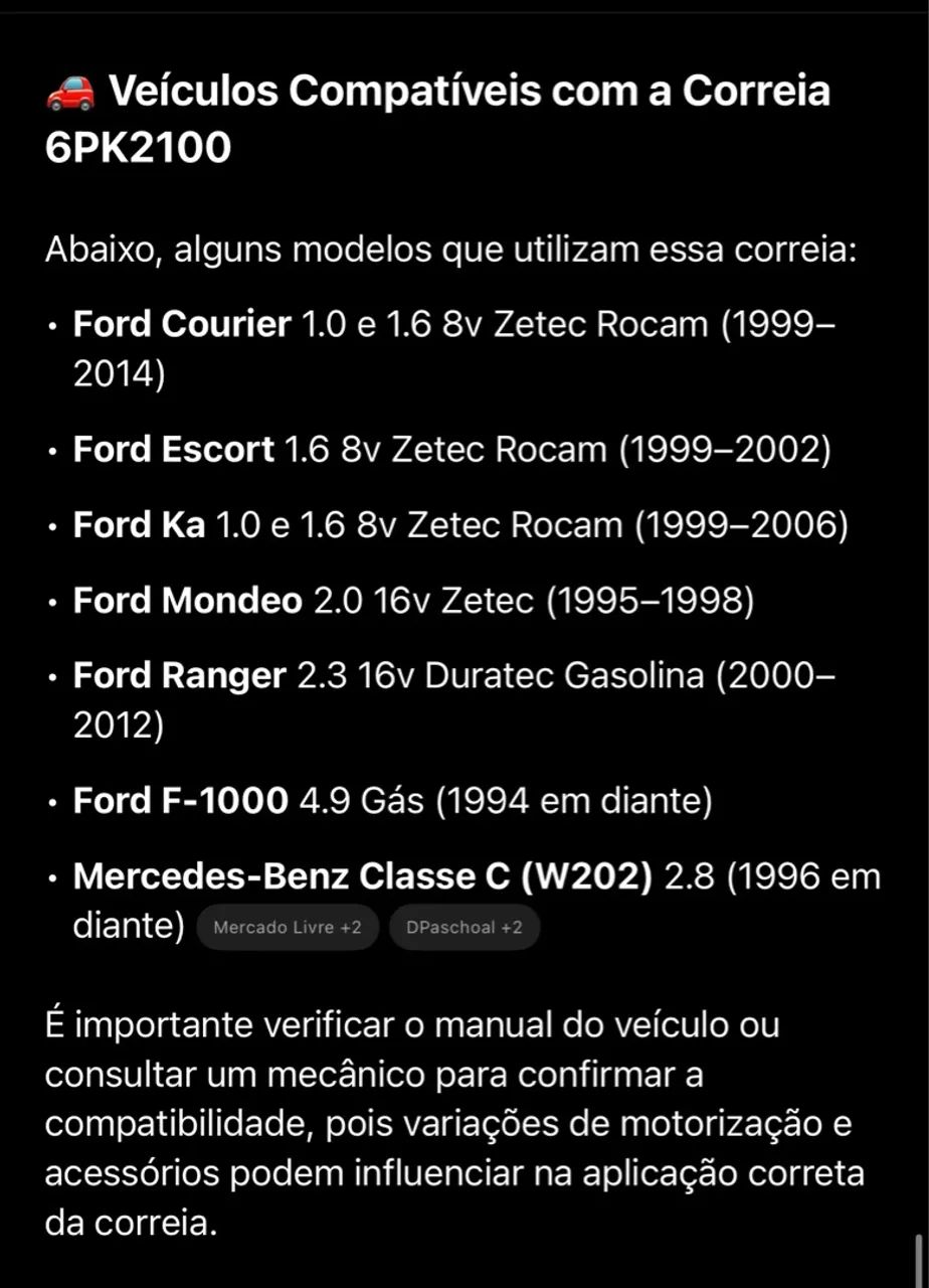 Correia Alternador ref 6PK2100 - Foto 2