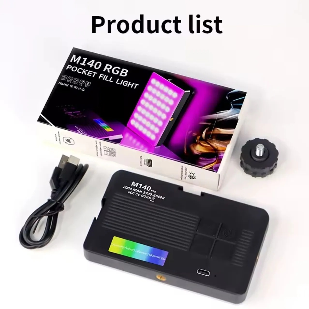  Iluminação Led Profissional - M140 RGB Pocket Fill Light 