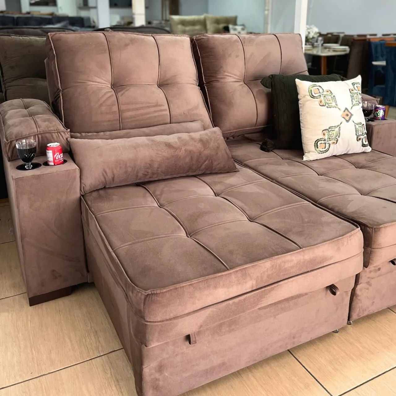 Sofá Retrátil e reclinável LARGURA 2.50 PROMOÇÃO  - Foto 4