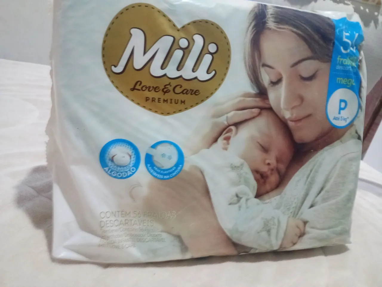 Fraldas Mili Love & Care Premium - Pacote Mega P