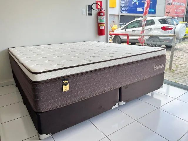 Cama Box Queen Size Nova Modelo Hellen Molas Ensacadas, Pronta Entrega! - Foto 3