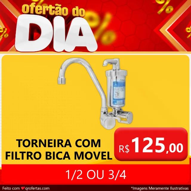 Torneira Giratoria com Filtro Bica Movel -