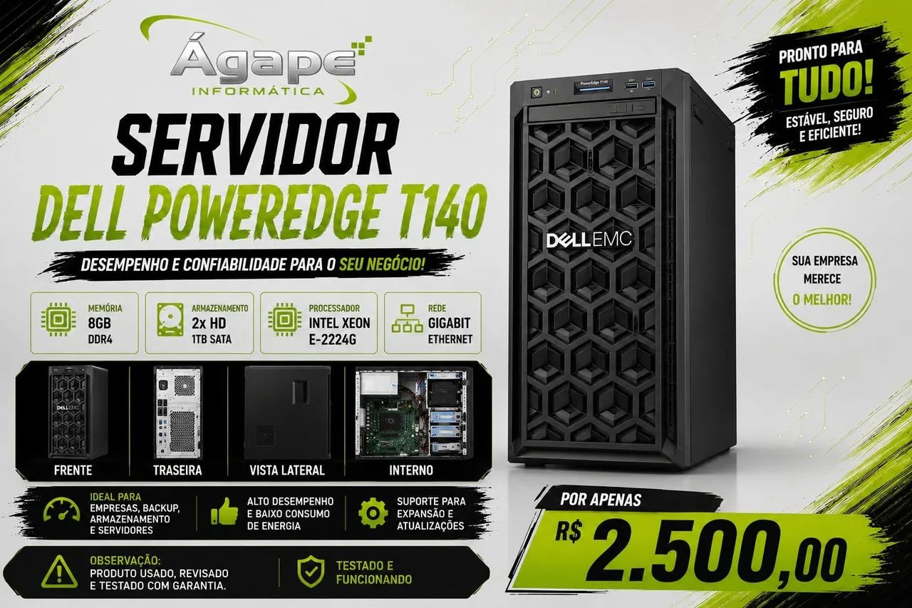 Servidor dell, modelo T 140