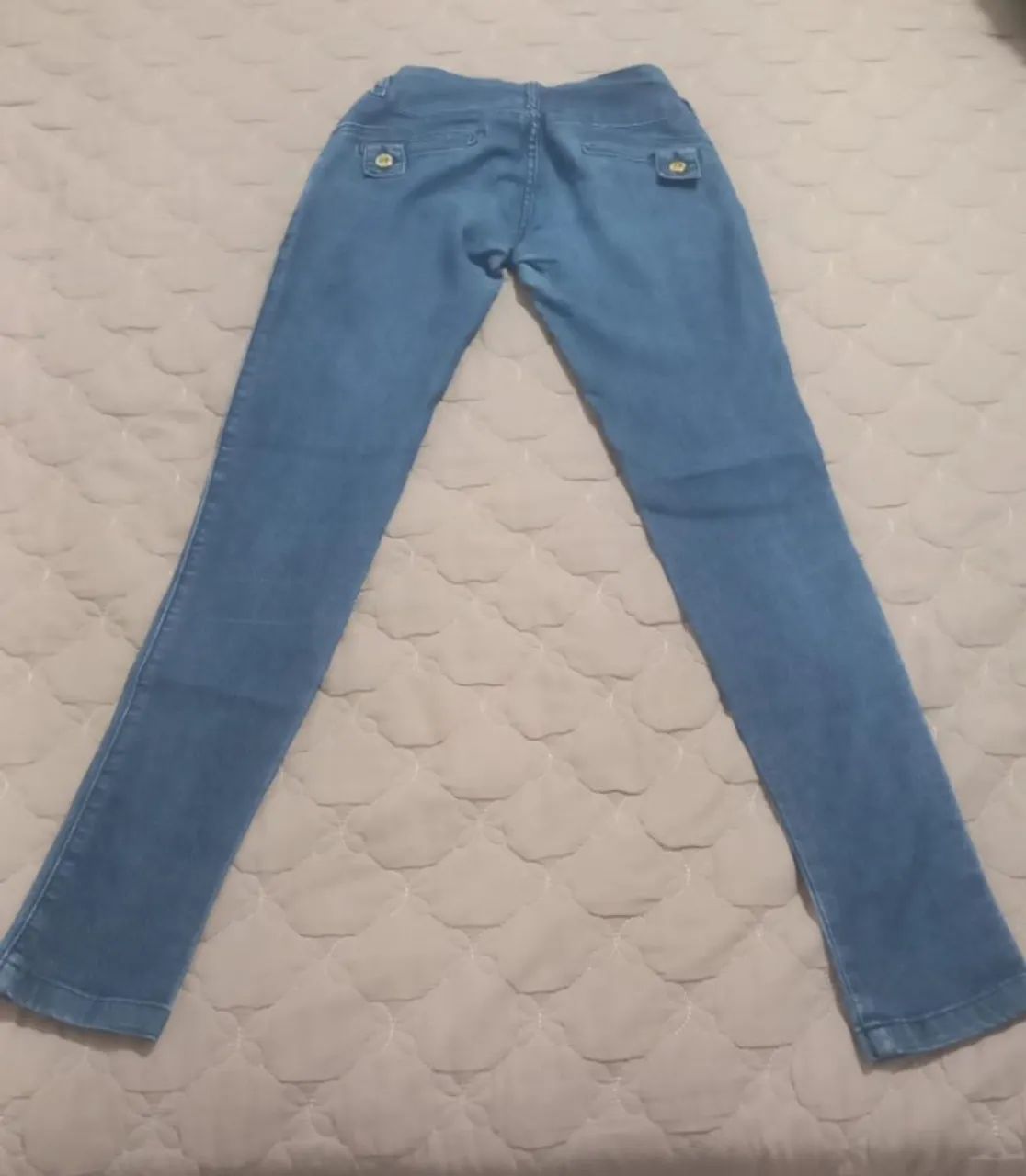 Calça jeans feminina tamanho 34 usada. - Foto 4