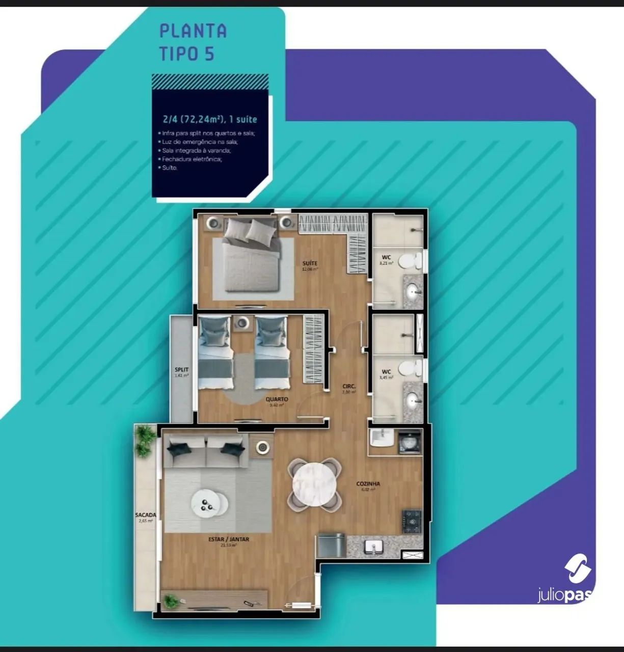 Apartamento à venda no One Life Studios com 66,44m², 2 quartos - Treze de Julho - Foto 5