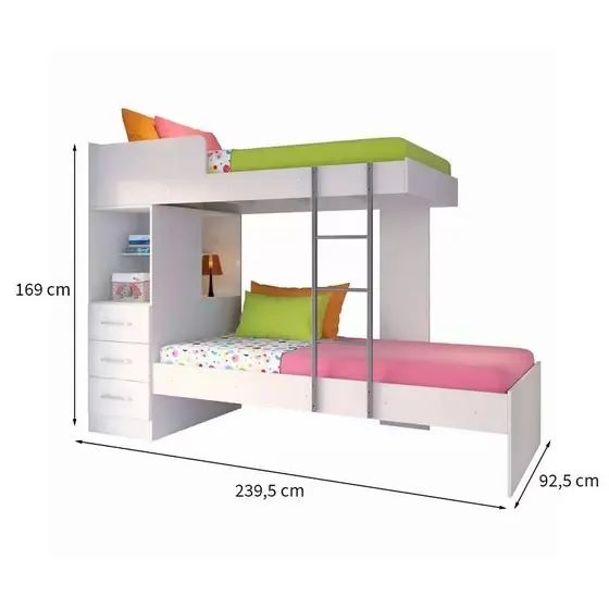 Cama Beliche Juvenil Plus com 3 Gavetas (Novo) Entrega Grátis! - Foto 2