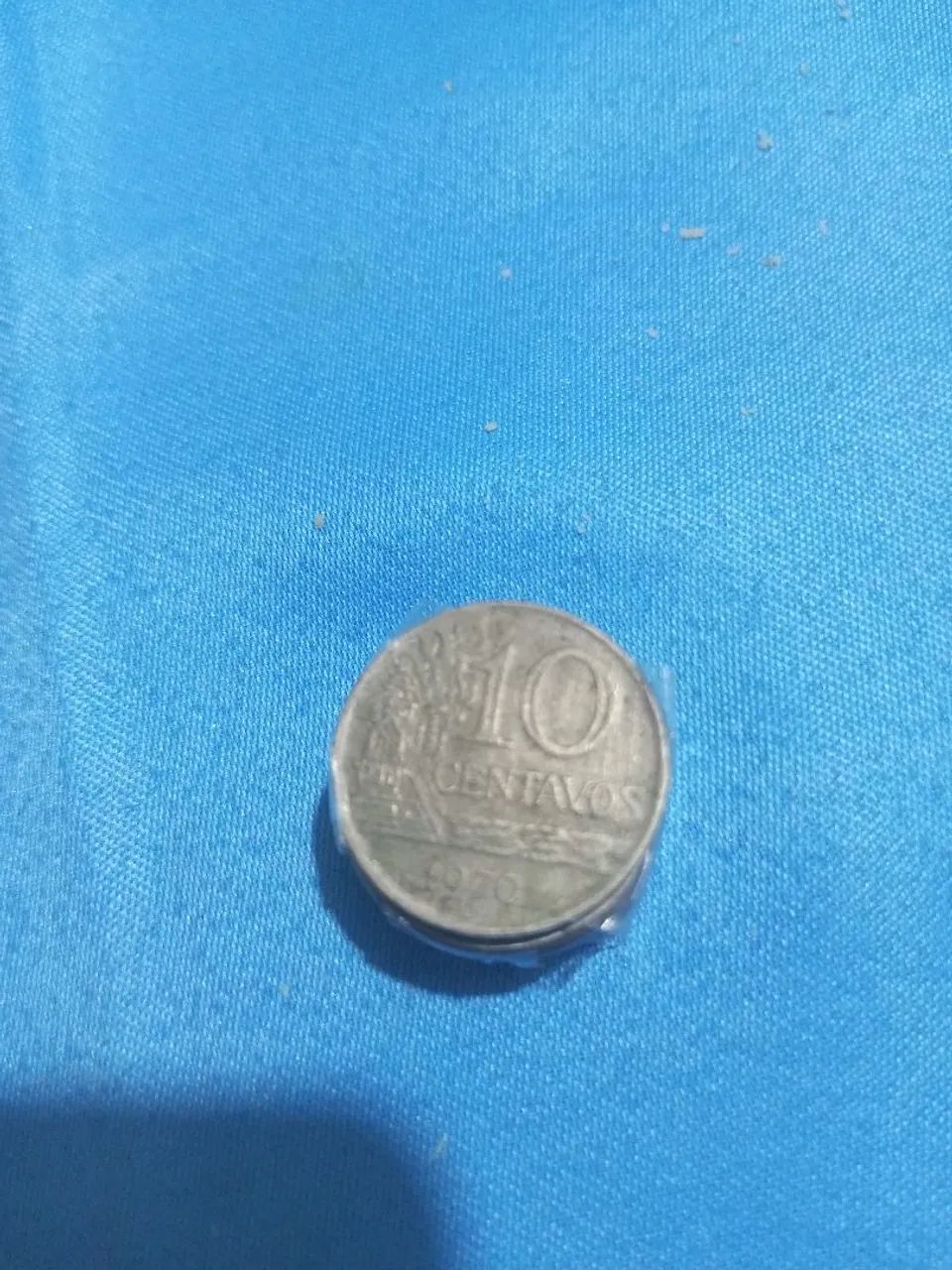 7 moedas antigas de 10 centavos dos anos de 1967, 70 e 78. - Foto 4