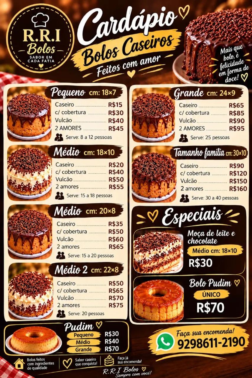 Bolos com cobertura de chocolate e vulcão  - Foto 5