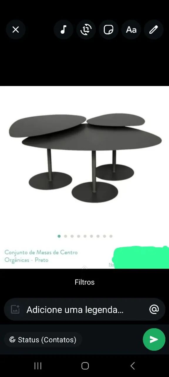 VENDE CONJUNTO DE MESA DE CANTO NOVA NA EMBALAGEM 