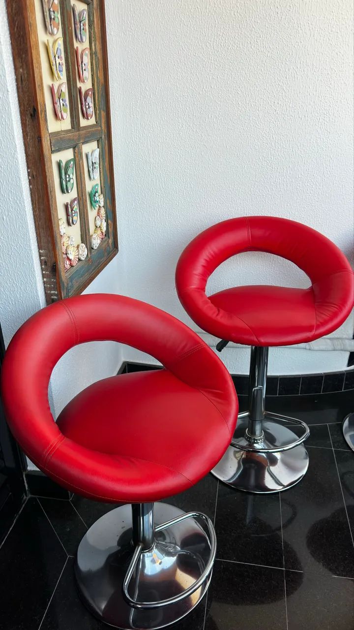 3 Banquetas de couro  - Foto 2