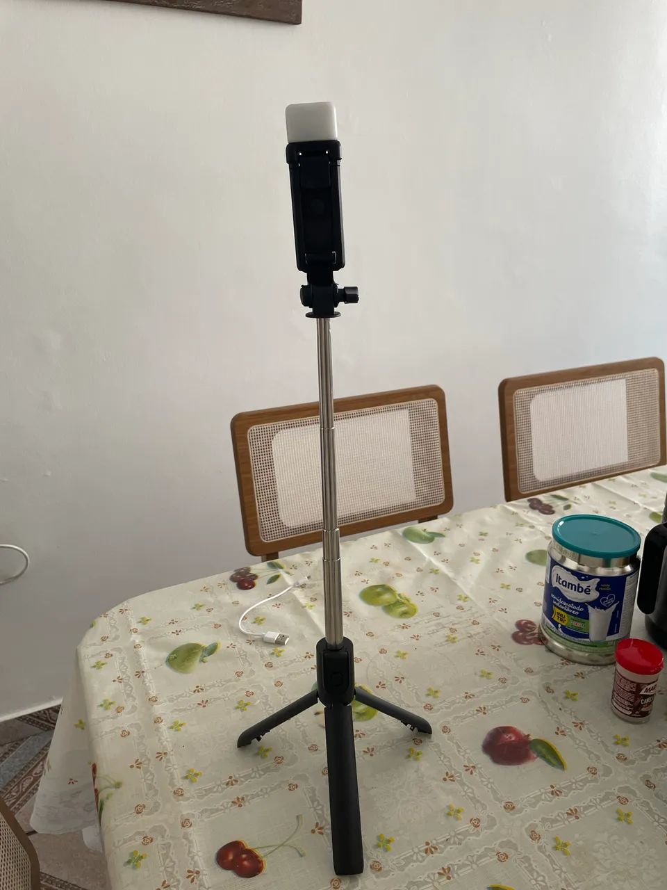 tripé/pau de selfie com led
