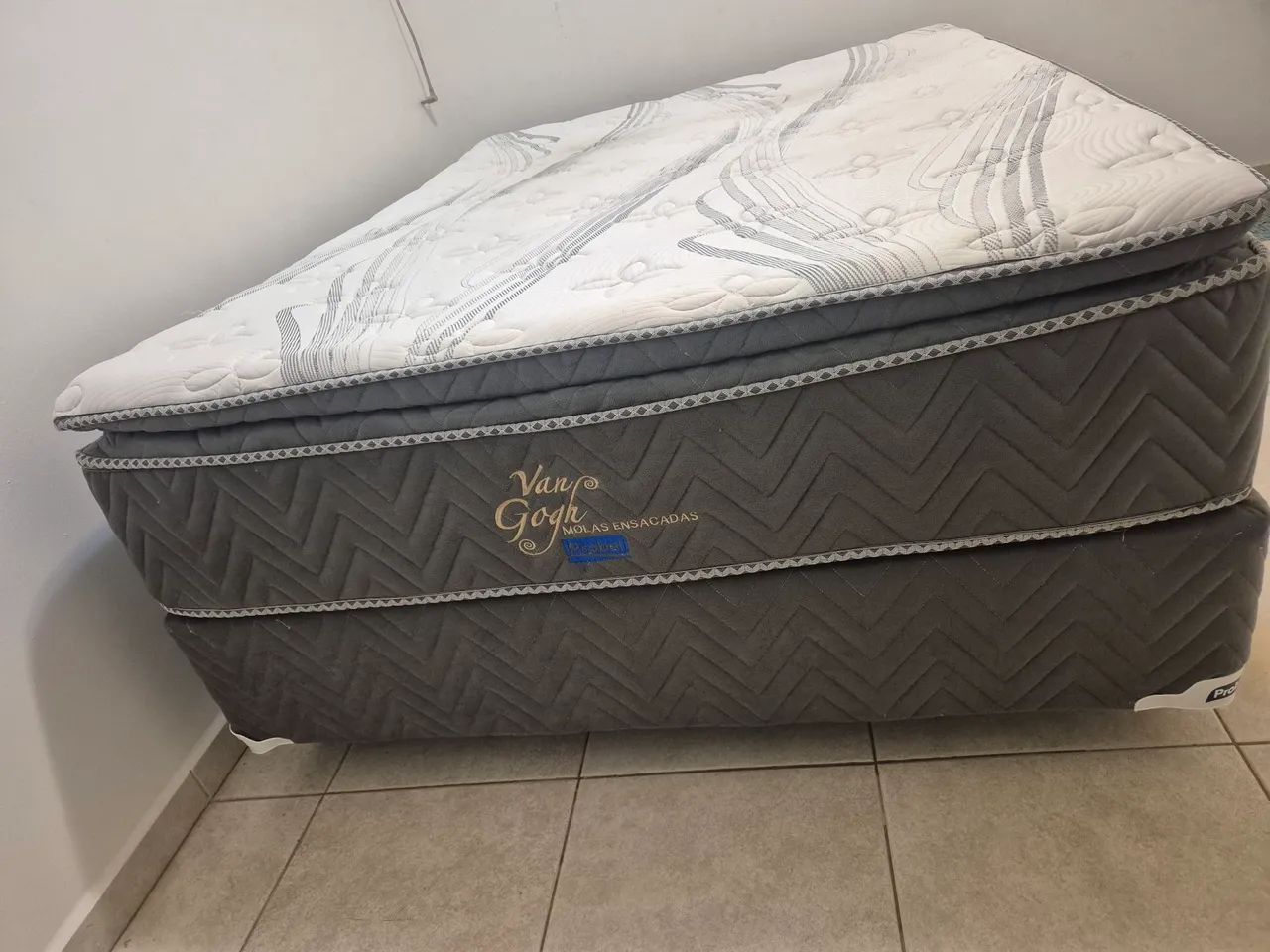 Cama Box Casal PROBEL Molas Ensacadas - Van Gogh - 1,88x1,38 - Foto 3