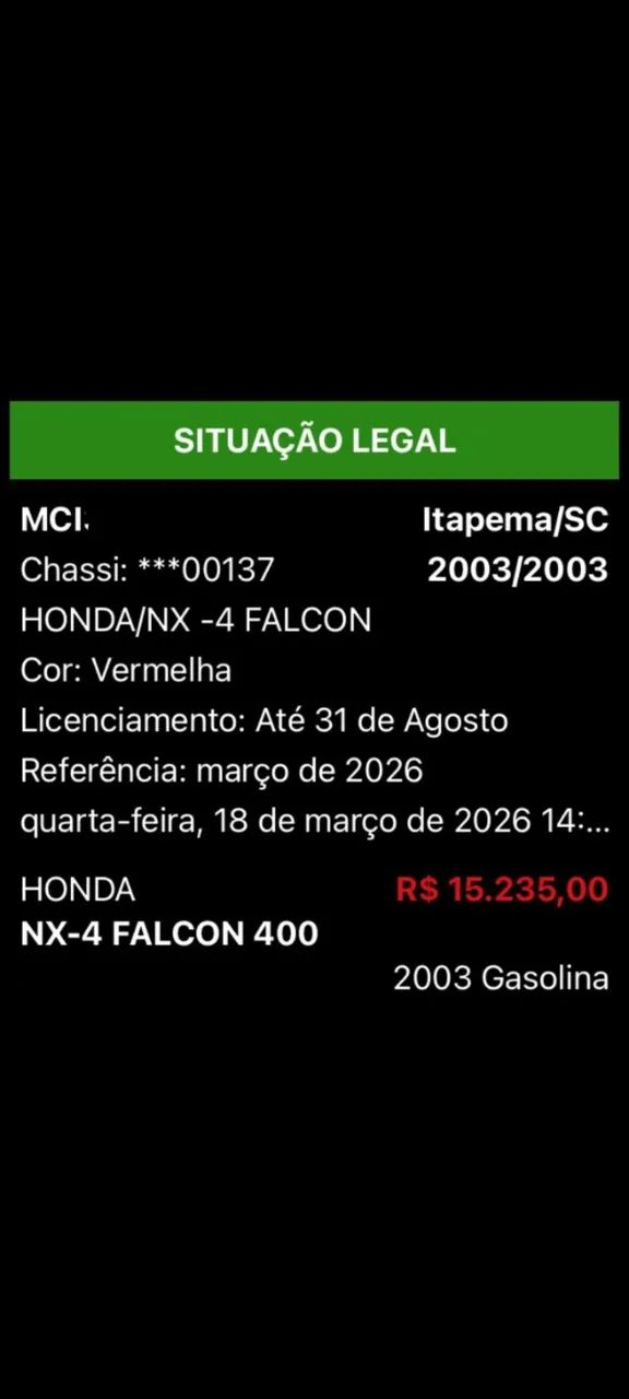 FALCON 400 CC 2003 - Foto 2