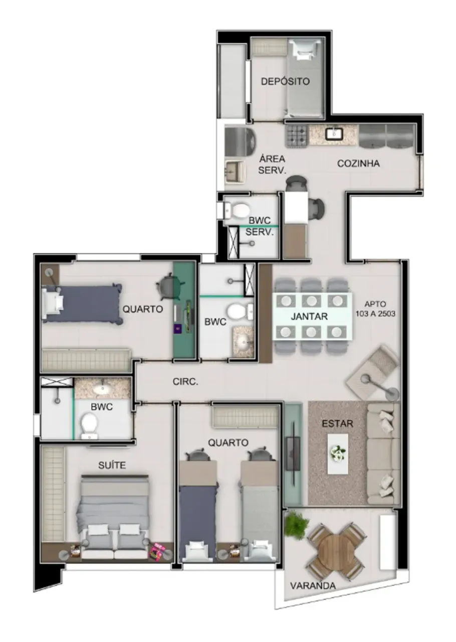 PLANTA 89m²