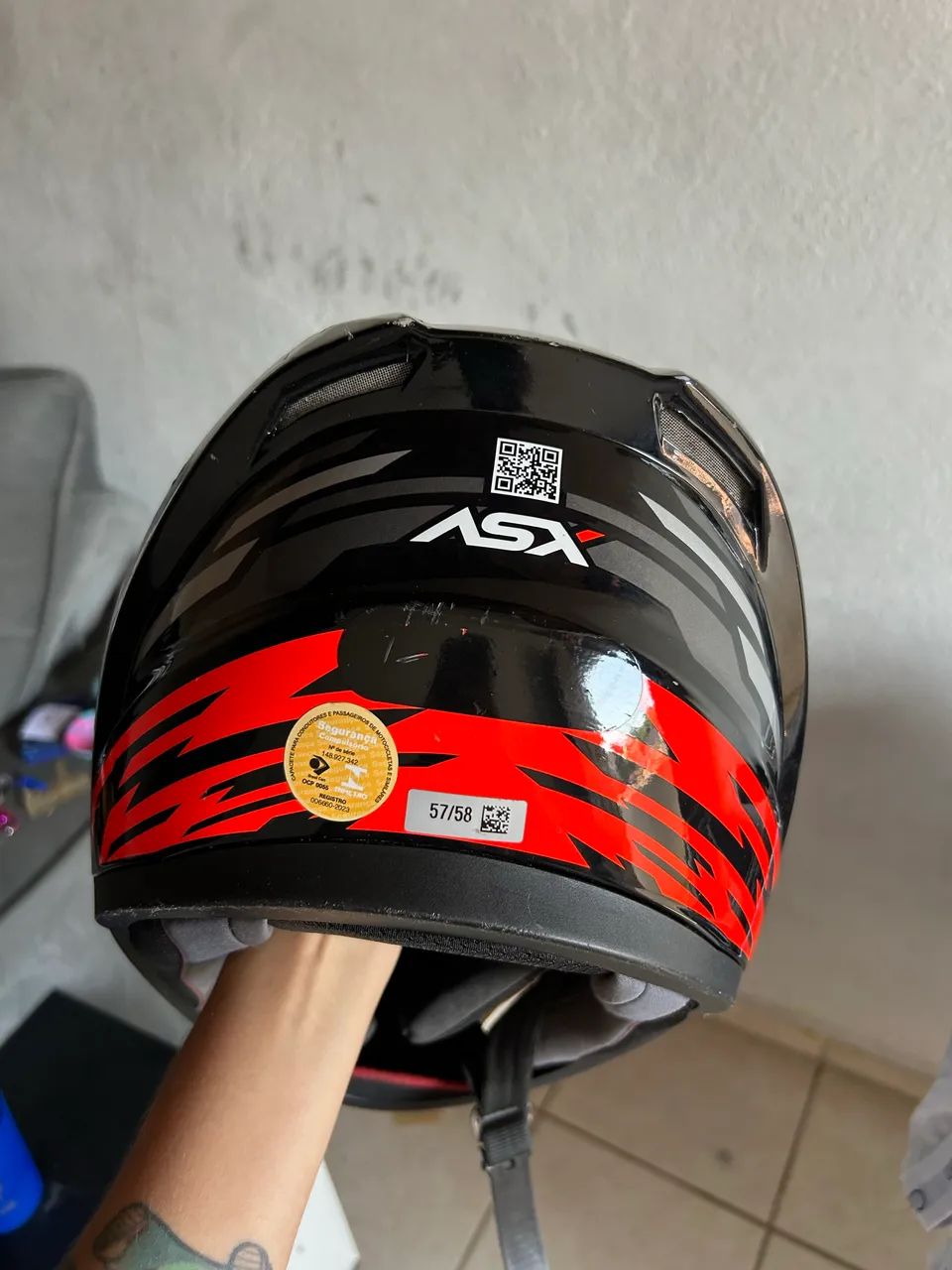 Capacete ASX para venda TAM:57/58 - Foto 2