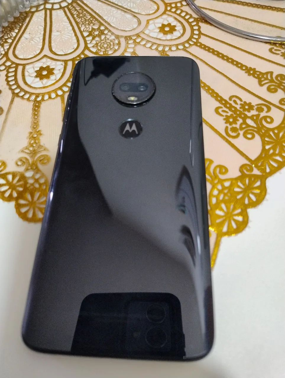Moto G7 play,  com manchas na tela funcionando perfeitamente, Android 10
