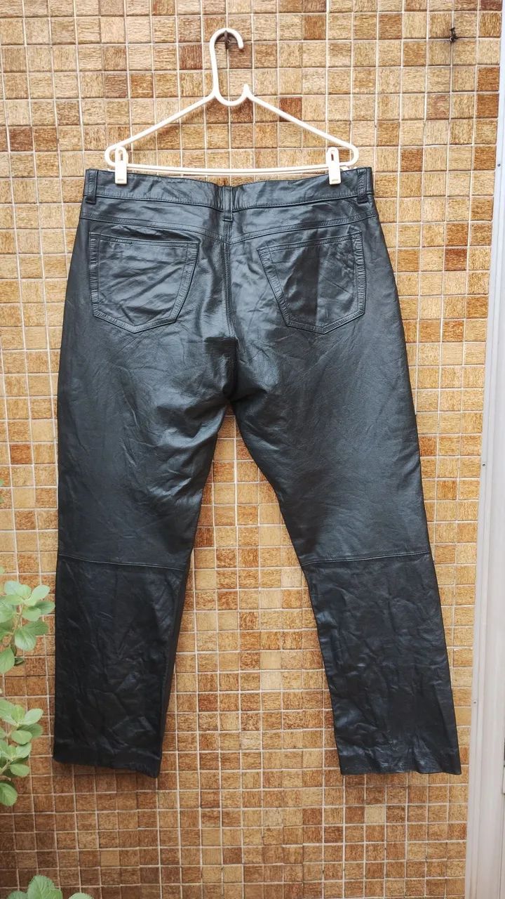 Calça de couro legítimo 48 - Foto 2