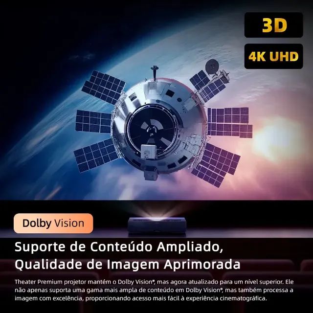 Projetor Formovie Theater Premium Laser ALPD 4k UHD 3D com Google Tv, Som Bowers & Wilkins - Foto 5