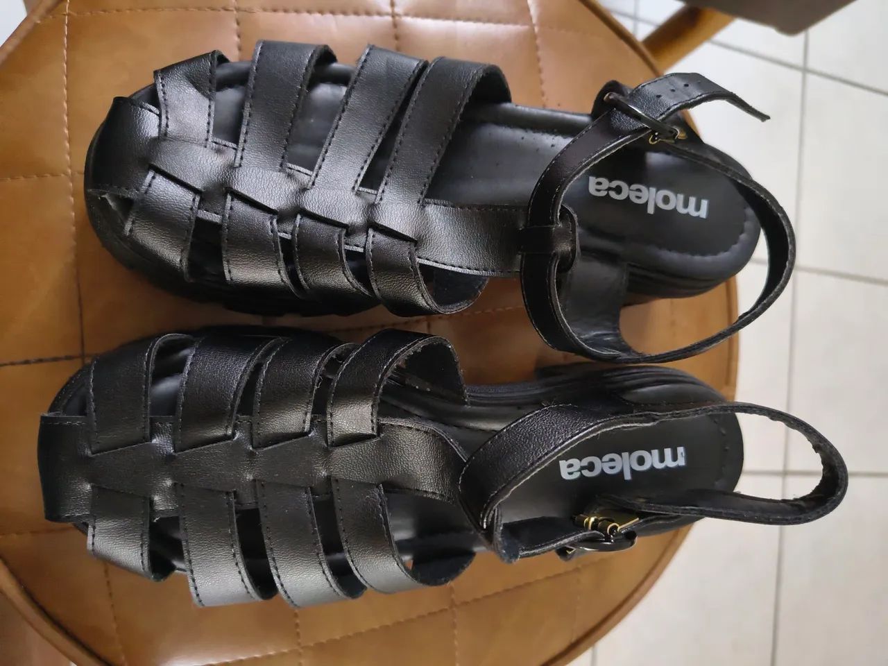 Sandália plataforma Moleca