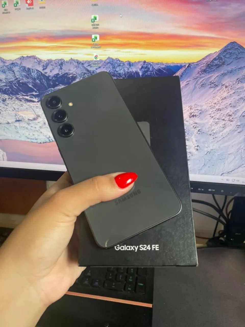 S24 FE 256gb - CINZA 3 MESES DE USO