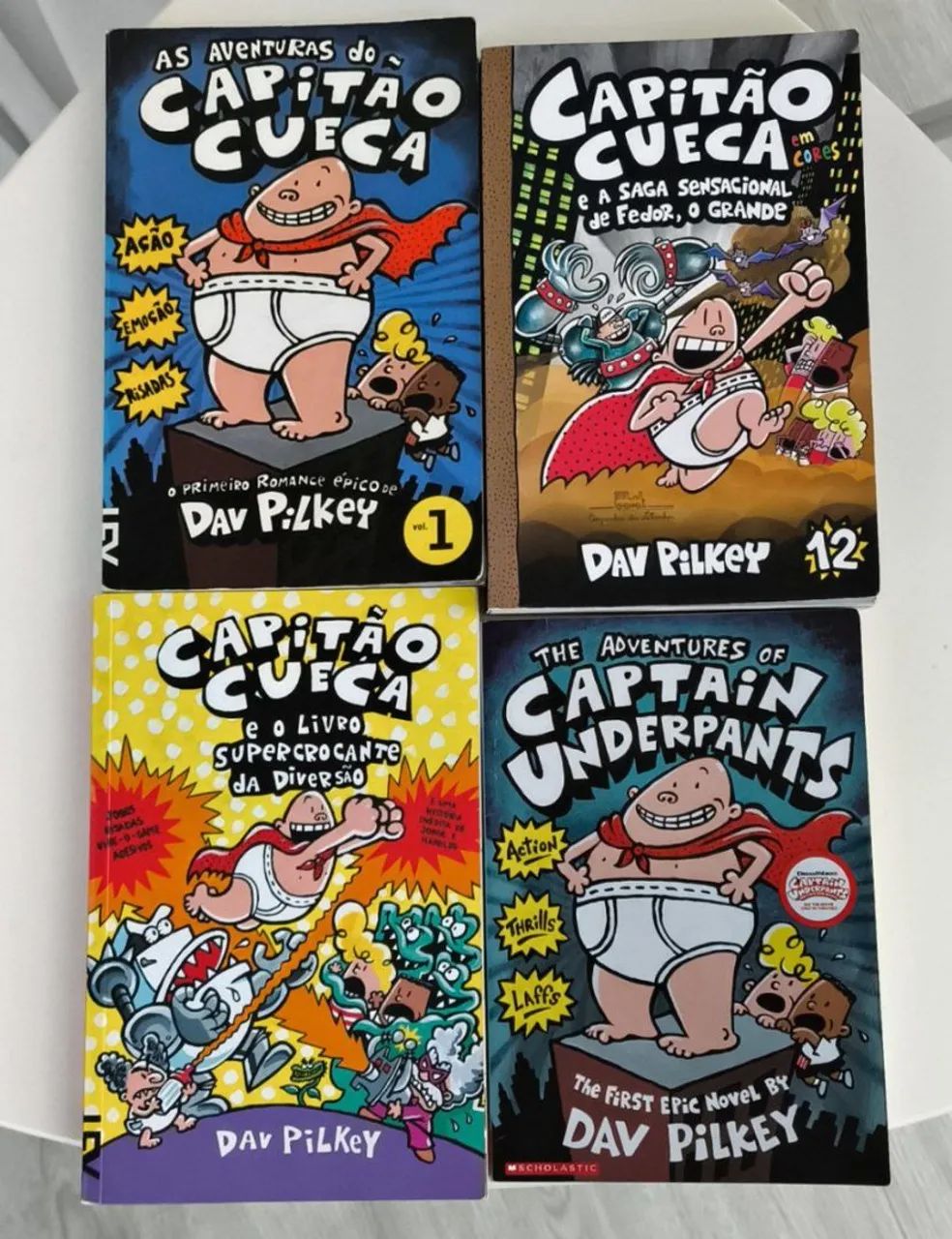 Coleção completa Capitão Cueca - 12 Livros + 2 livros bônus