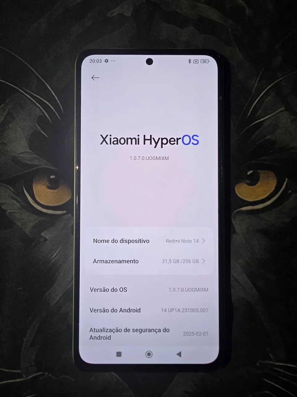 Redmi note 14 verde zerado