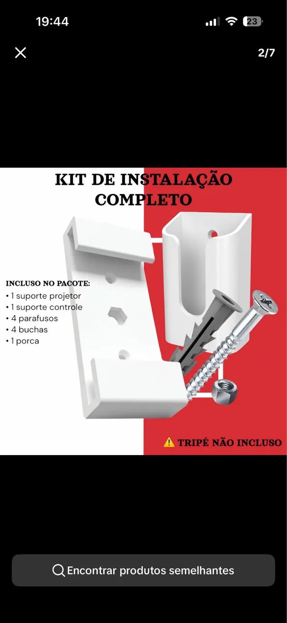 Projetor , tecido de projeção e suporte !