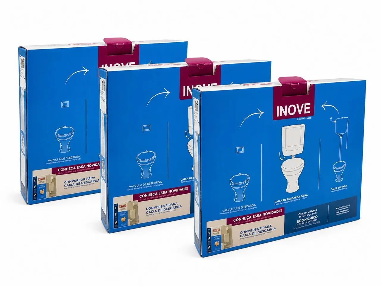 Combo de 3 Caixas de Descarga baixas Atlas Inove - Foto 2