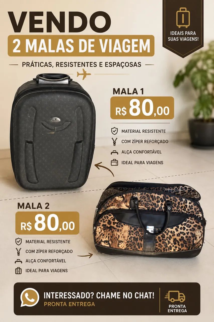 Vende-se duas malas grandes!