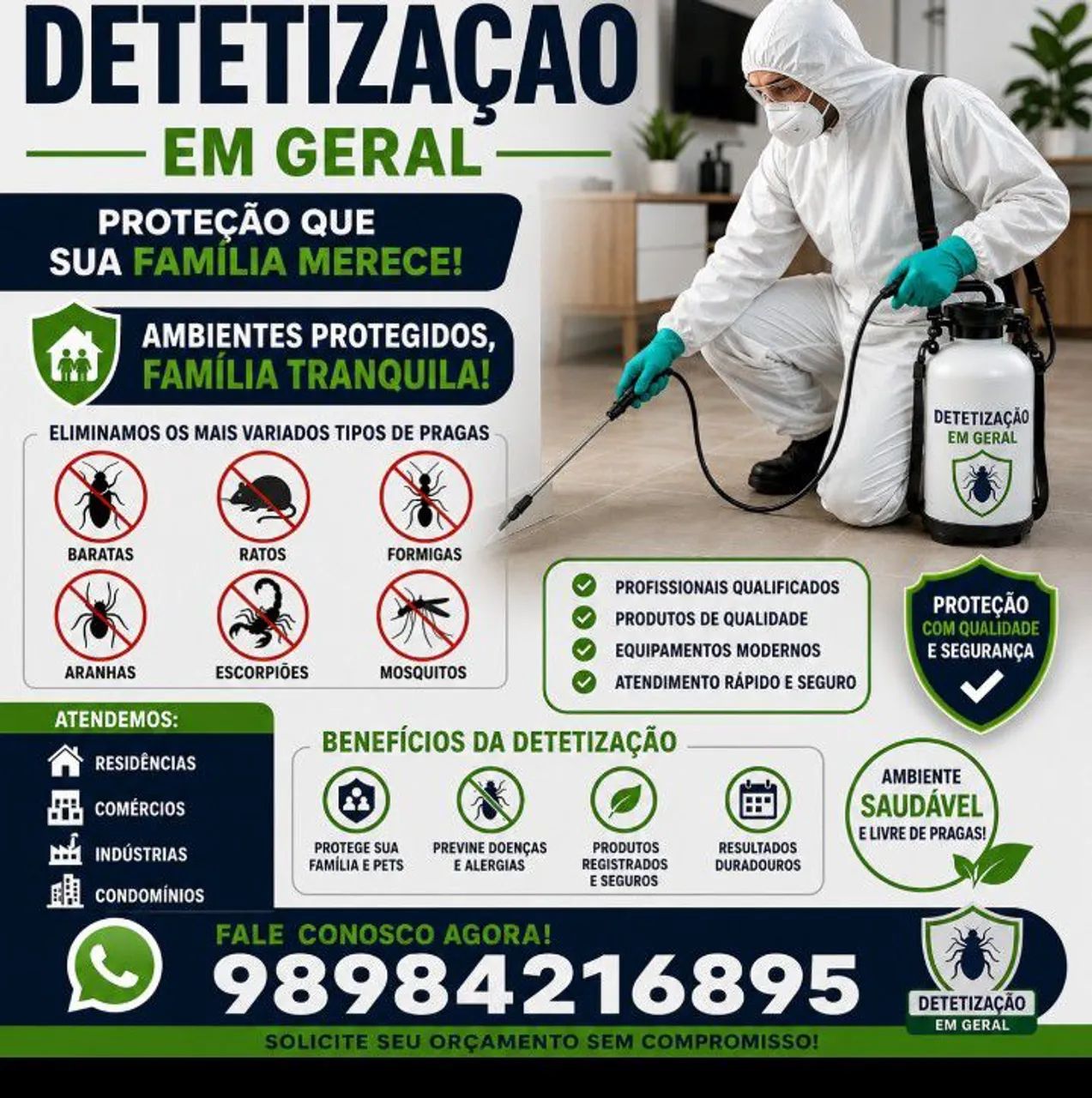 DEDETIZAÇÃO EM GERAL 