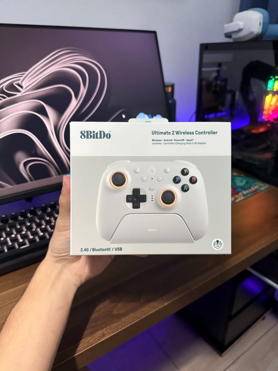Controle 8bitdo Ultimate 2 Wireless, Branco