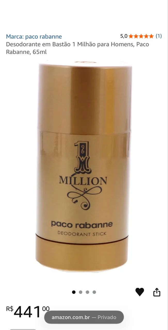 Antitranspirante 1Mlion Paco Rabanne Stick  - Foto 5