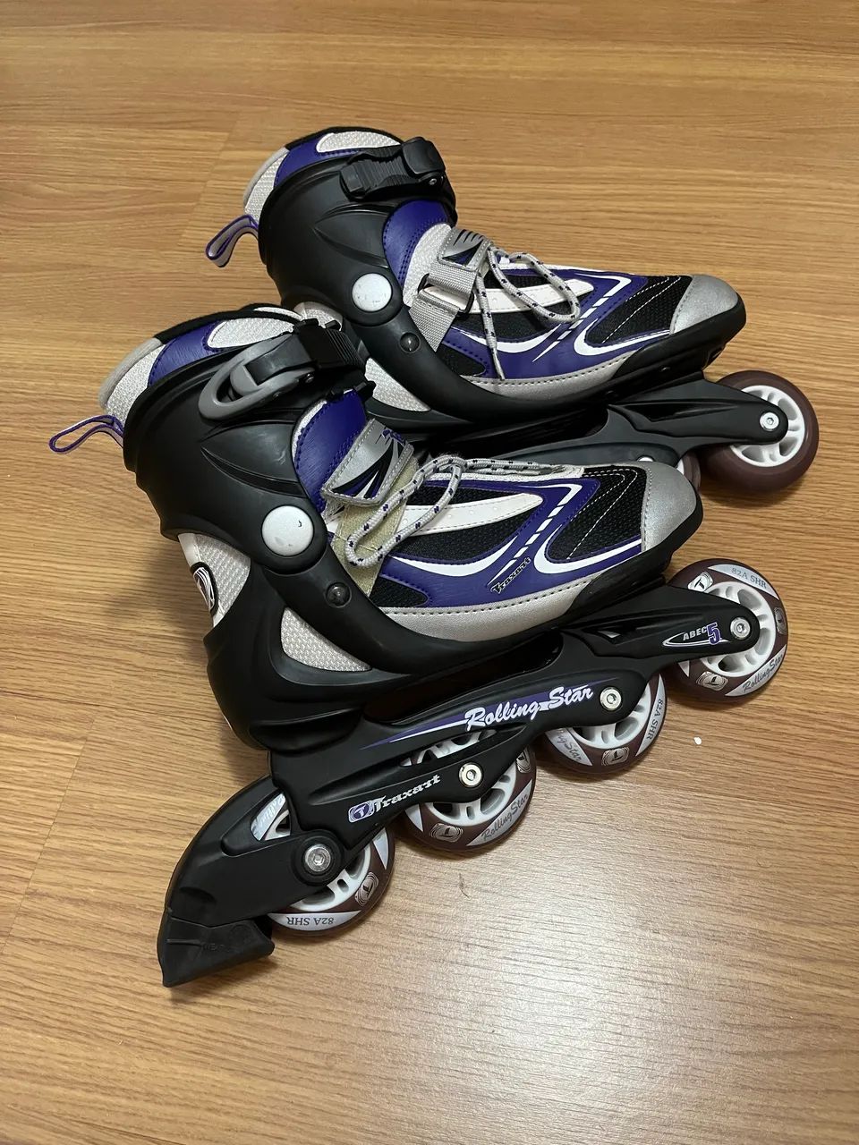 Patins Traxart Roxo 37 + kit de proteção  - Foto 4