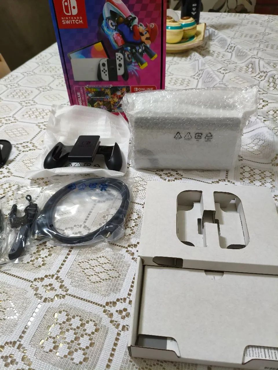 Nintendo switch oled desbloqueado 512gb + acessorios - Foto 5