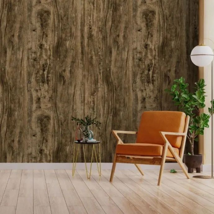 Papel de parede vinílico importado madeira rústica rolo de 10mx53cm cobre 4.5m2