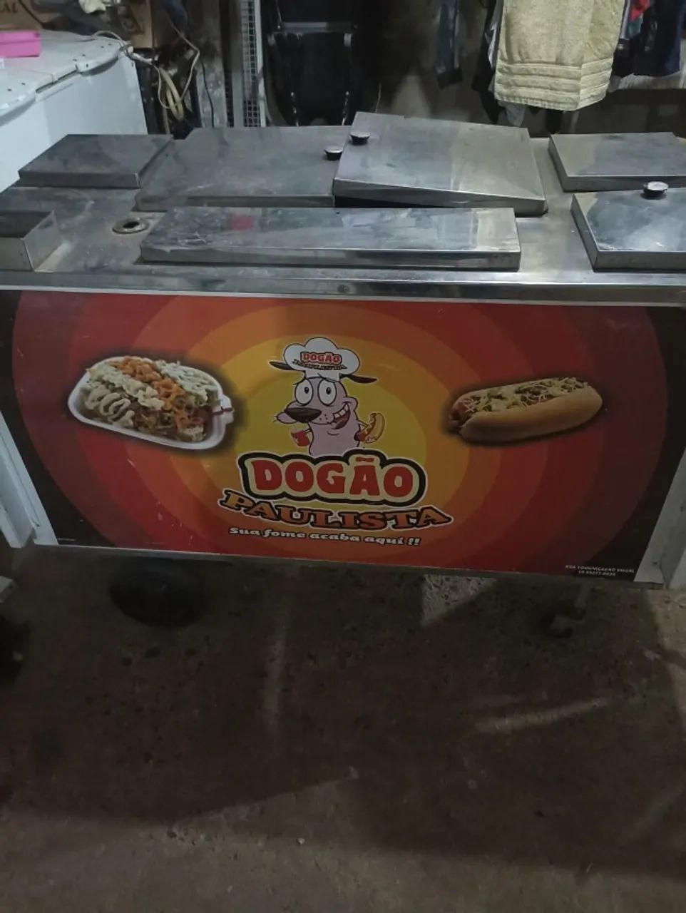 Carrinho de cachorro quente com chapa  - Foto 2