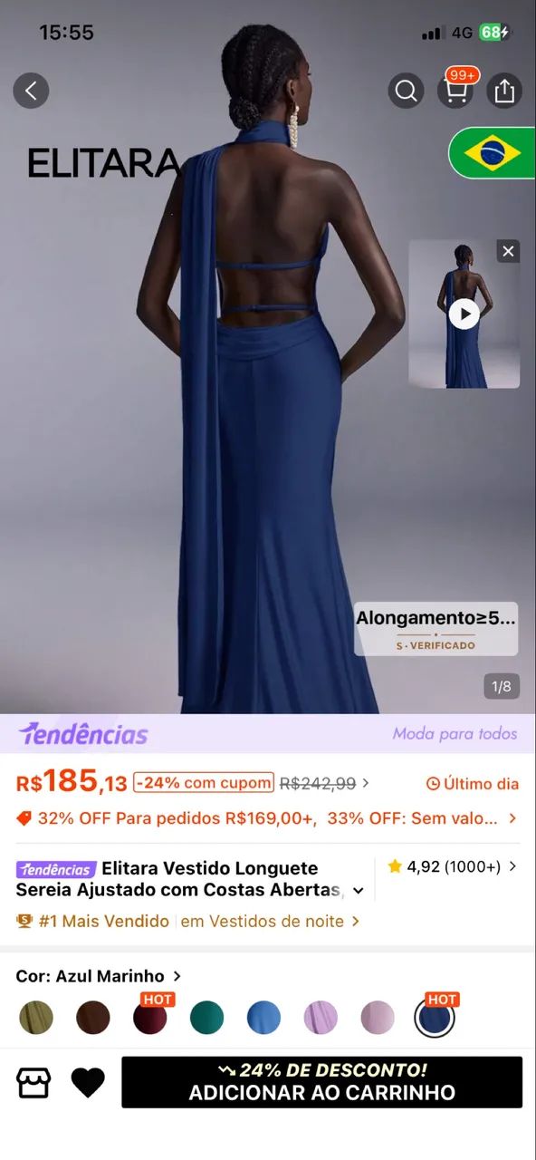 Vestido festa azul  - Foto 4