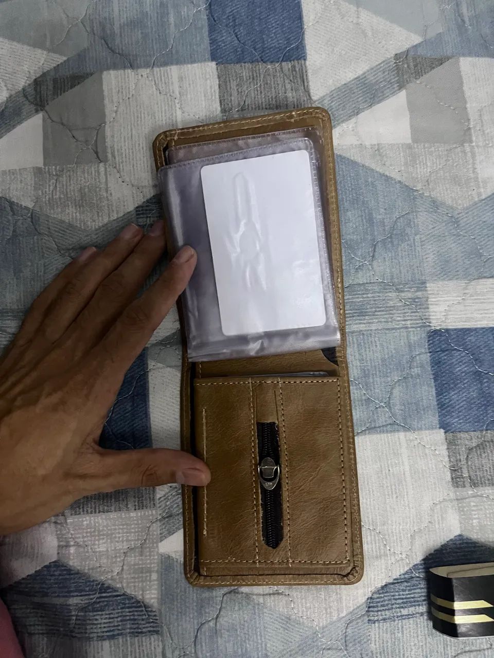 Carteira masculina/ bege  - Foto 3